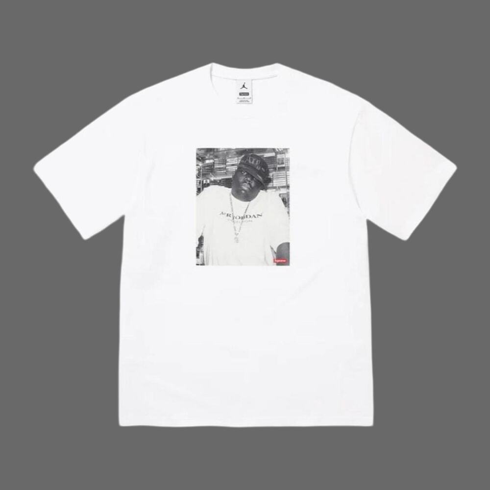 Supreme Jordan Biggie Tee FW24 White Size XL NWT